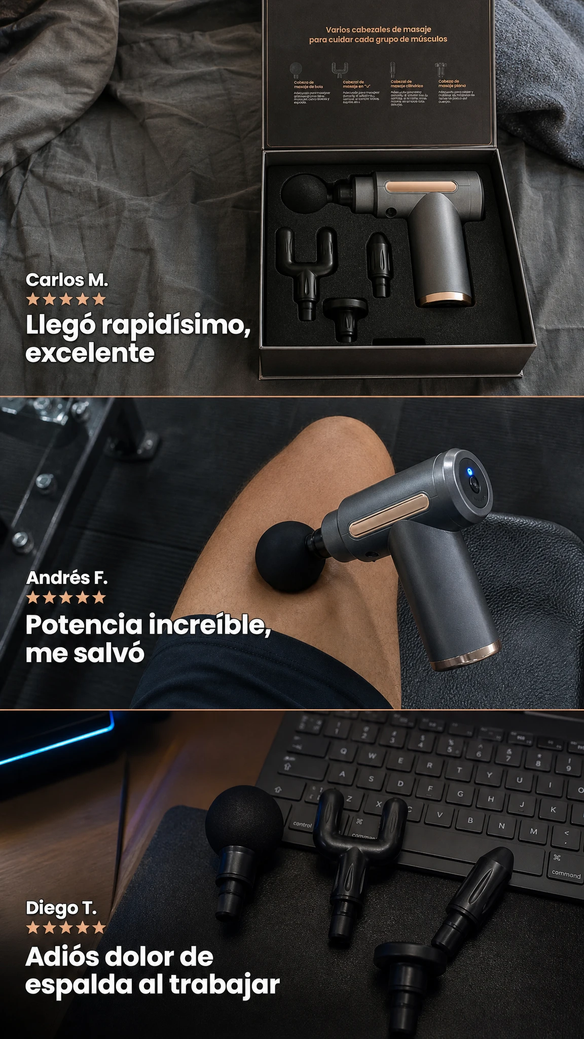 Prueba social del masajeador