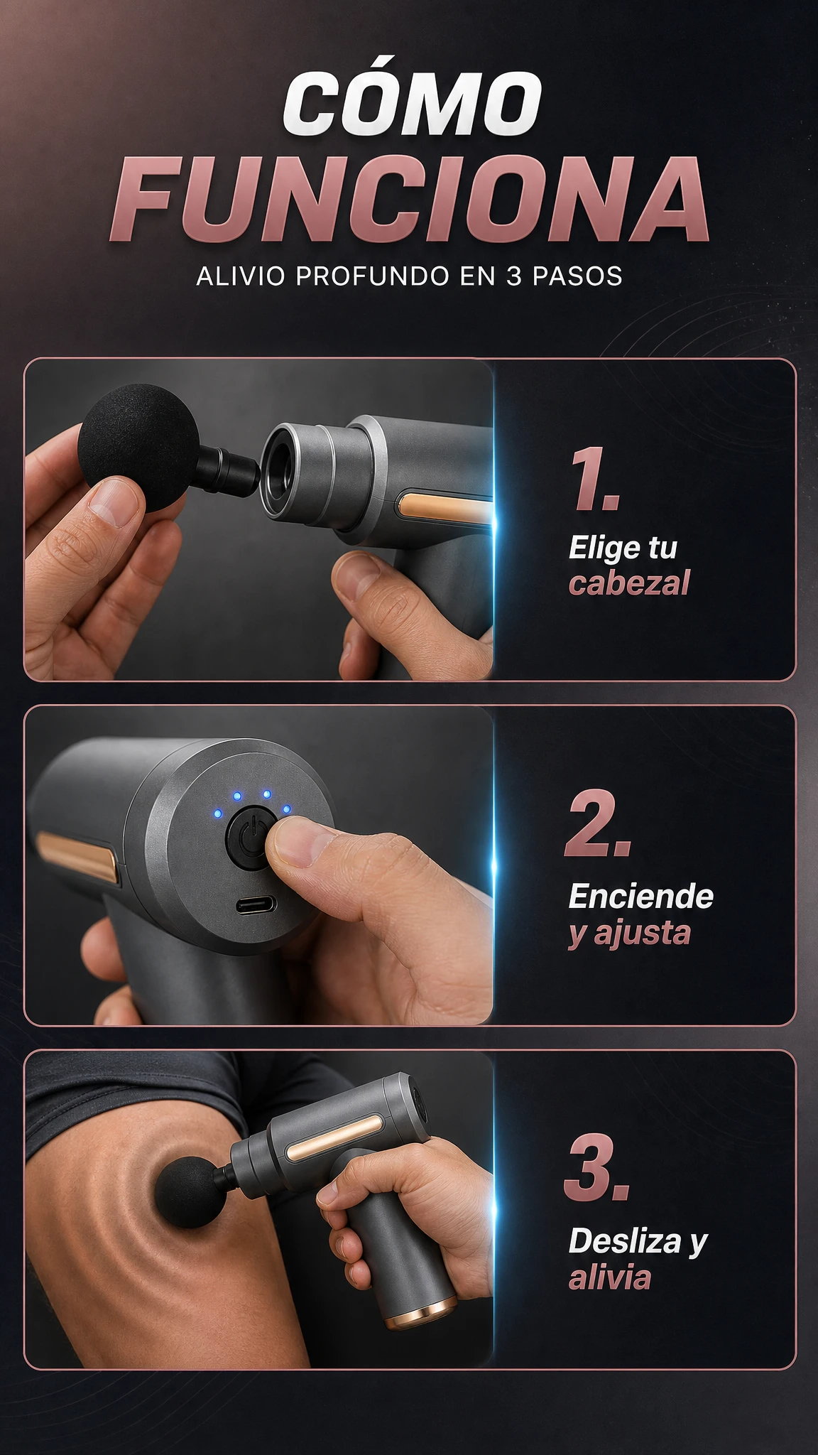 Como funciona el masajeador