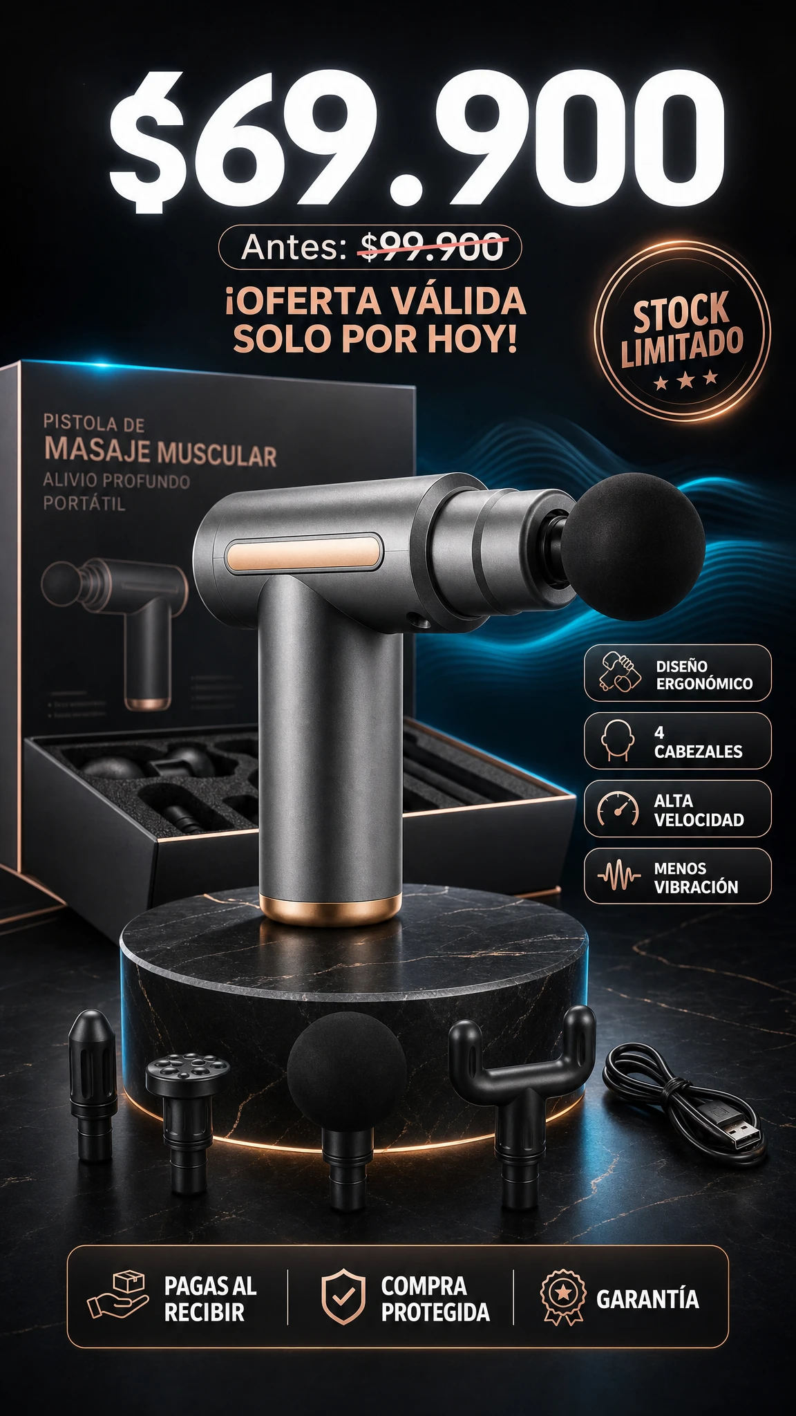 Oferta de pistola masajeadora